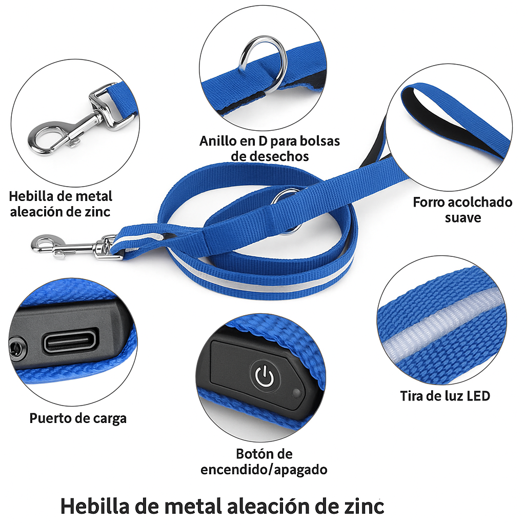 LumiPet - Correa para Paseos Nocturnos